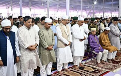 জাতীয় ঈদগাহে একসঙ্গে ঈদুল আজহার নামাজ আদায় করেছেন রাষ্ট্রপতি ও প্রধানমন্ত্রী
