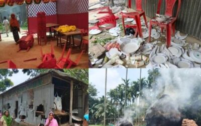 দুই গ্রামের সংঘর্ষ-হামলায় তছনছ বিয়ে বাড়ি