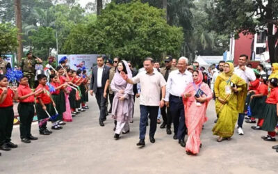 শিশু একাডেমির ৫০ বছর পূর্তিতে প্রধানমন্ত্রীর সঙ্গে ১৫০ শিশুর বরণ